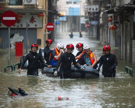 Super Typhoon Ragasa rampages through Taiwan, Hong Kong and southern China  | Extreme weather | The Guardian