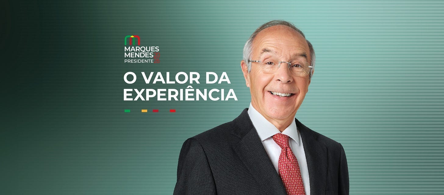 Może być zdjęciem przedstawiającym tekst „MARQUES MENDES2 PRESIDENTE Ο VALOR DA EXPERIÊNCIA” Może być zdjęciem przedstawiającym tekst „MARQUES MENDES2 PRESIDENTE Ο VALOR DA EXPERIÊNCIA”