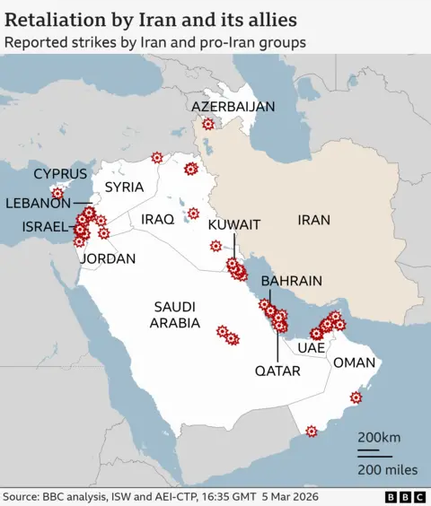 In maps: Strikes across Iran and the Middle East